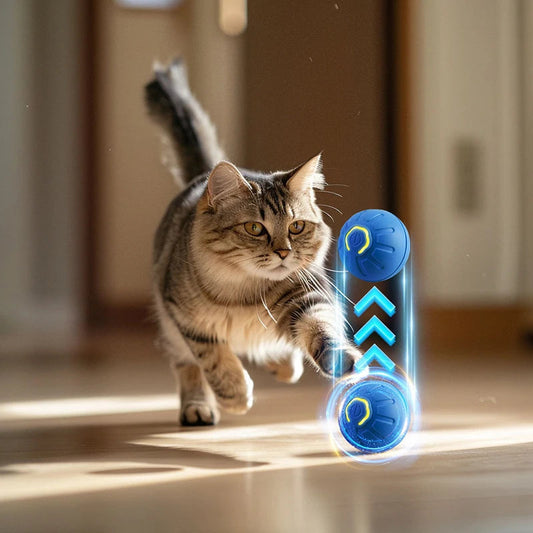 Pelota Inteligente con Movimiento Automático y Luces LED para Gatos y Perros