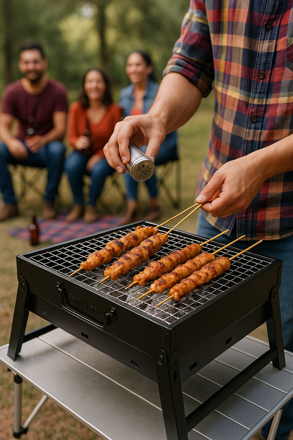 Parrilla 18 Al Tiro - Portátil, plegable, liviana